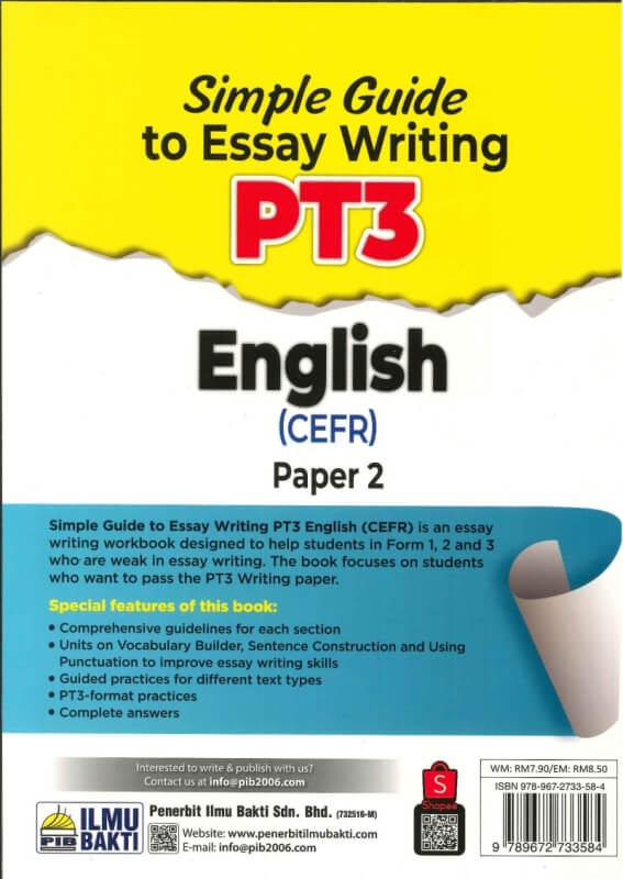 SIMPLE GUIDE TO ESSAY WRITING ENGLISH(CEFR)PAPER 2 PT3 2022