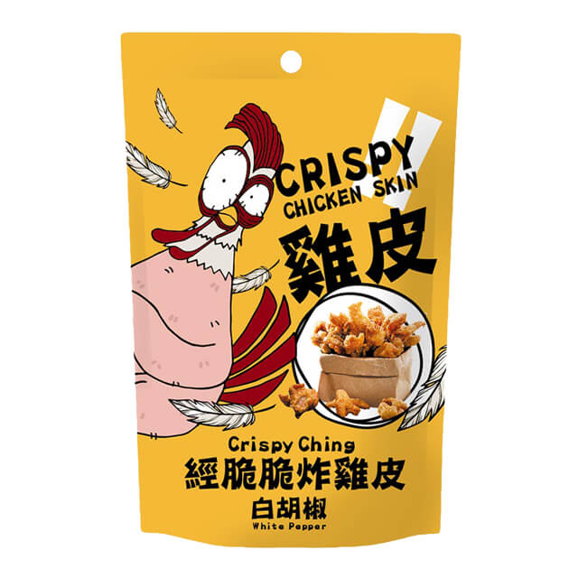 （Clearance Sales）[Crispy Ching] Crispy Chicken Skin biscuit (white pepper) 30g