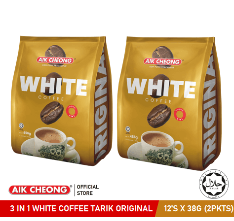 [Twin Pack] AIK CHEONG White Coffee Original Sticks 456g) x 2