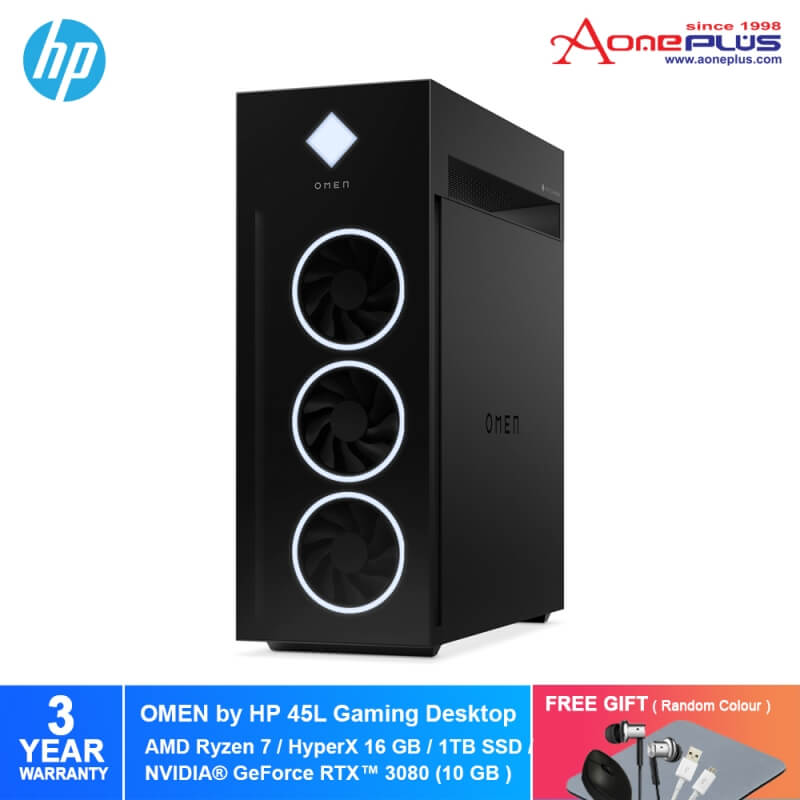 OMEN by HP 45L Gaming Desktop GT22-0002d PC 5U223PA | AMD Ryzen 7 5800X | 16GB | 1TB | NVIDIA GeForce RTX 3080-10 GB | Win 11