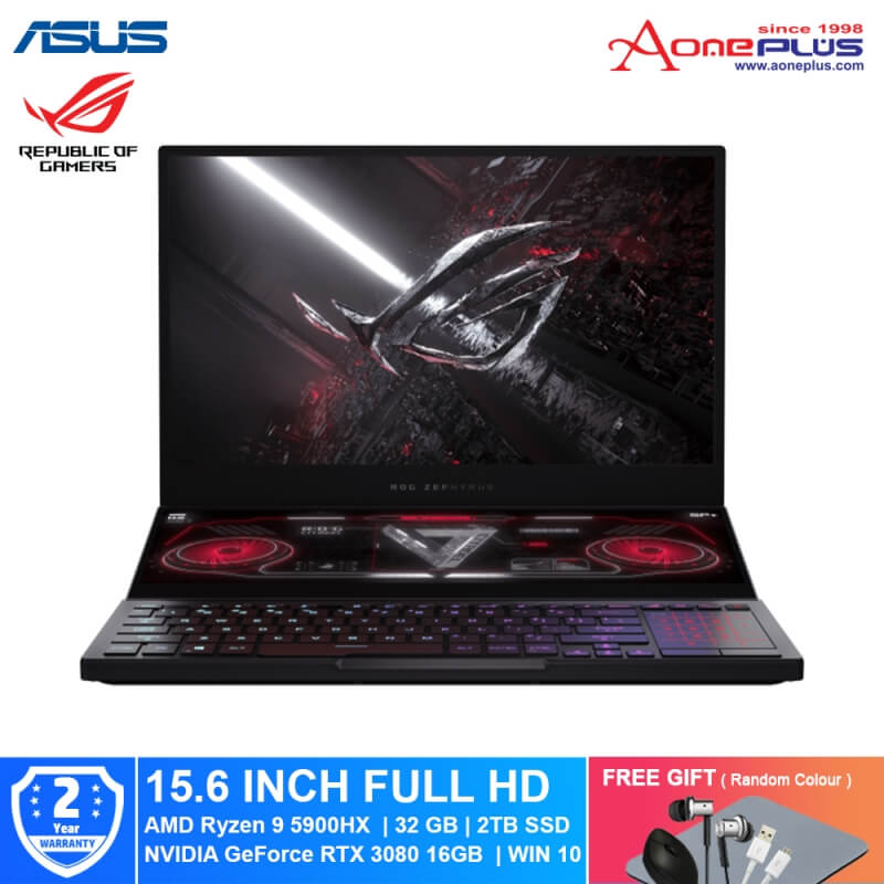 Asus ROG Zephyrus Duo SE GX551Q-SHF173TS 15.6\'+String.fromCharCode(34)+\' Laptop/ Notebook (Ryzen 9 5900HX, 32GB, 2TB, NV RTX3080, W10H, Off H&S, 300Hz)