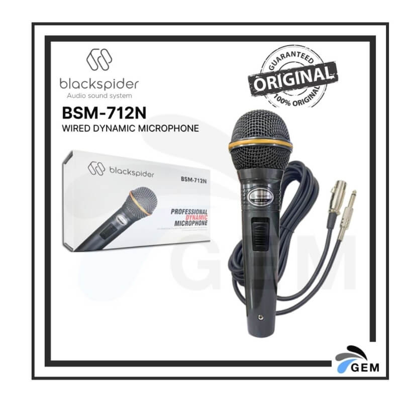 BLACK SPIDER WIRED DYNAMIC MICROPHONE (BSM-712N)