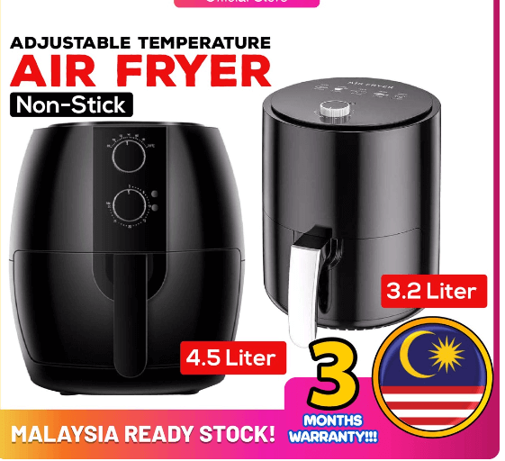 4.5L BIG CAPACITY!! 4.5L Electric Air Fryer Non-Stick Fry Roast Oil Fryer Large Capacity Electric Fryer Cooker