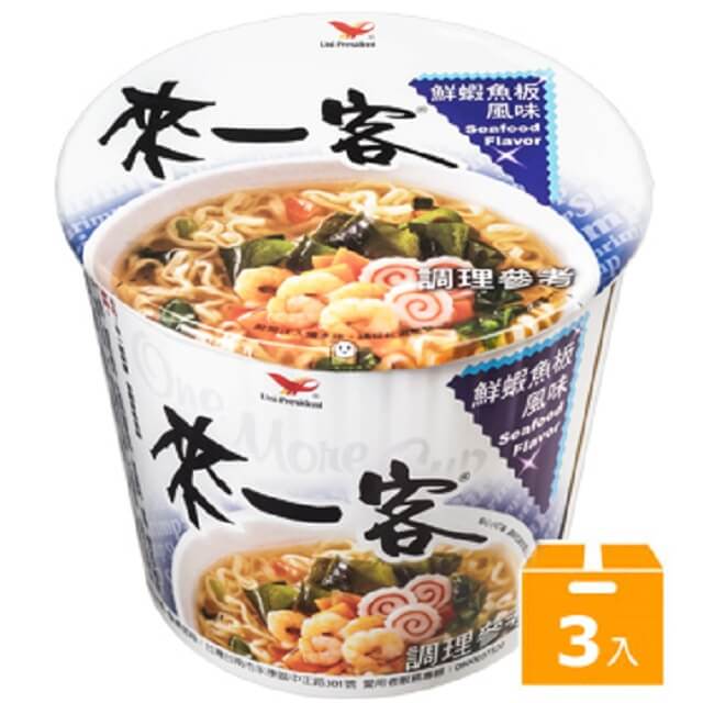 來一客杯麵 _鮮蝦魚板風味麵(3杯/組)