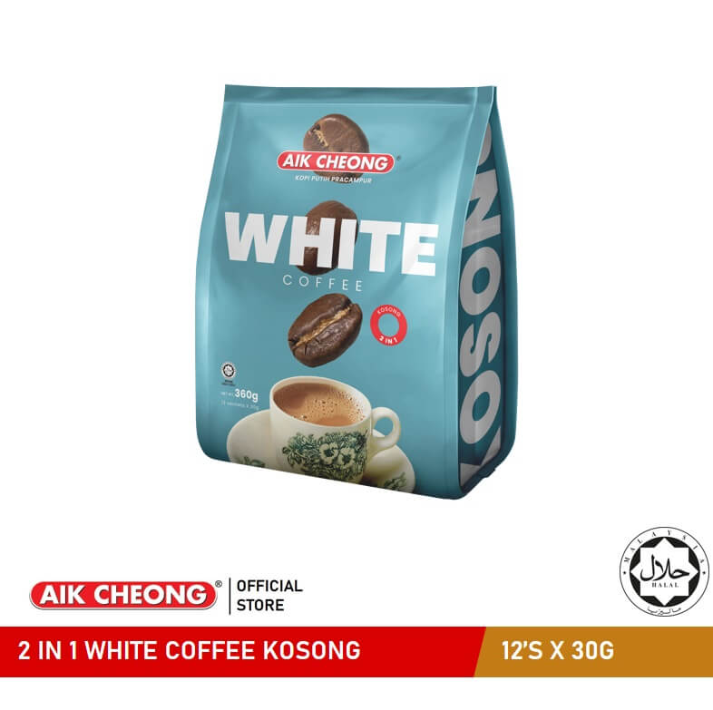AIK CHEONG White Coffee 2in1 360g (30g x 12 sachets) - Kosong