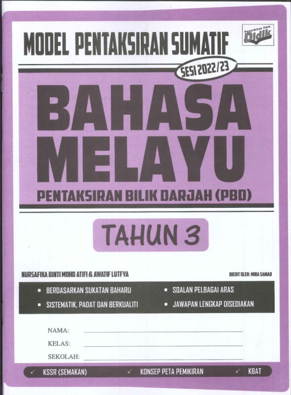 MODEL PENTAKSIRAN SUMATIF SESI 2022/23 BAHASA MELAYU TAHUN 3 2022