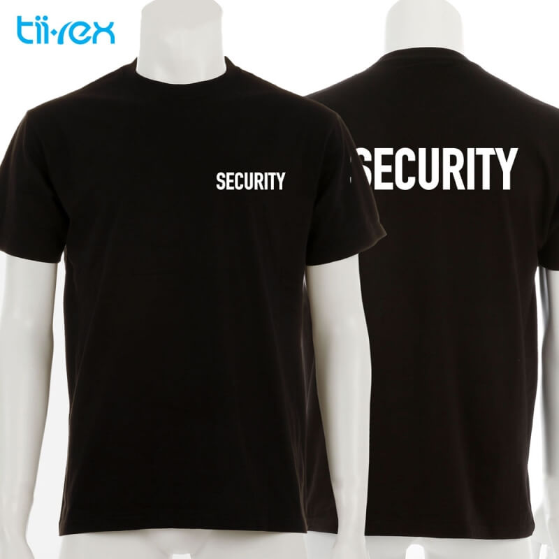 [Ready Stock] Tii-Rex Best Security Team White Printed Casual Uniform Unisex Cotton T-Shirt