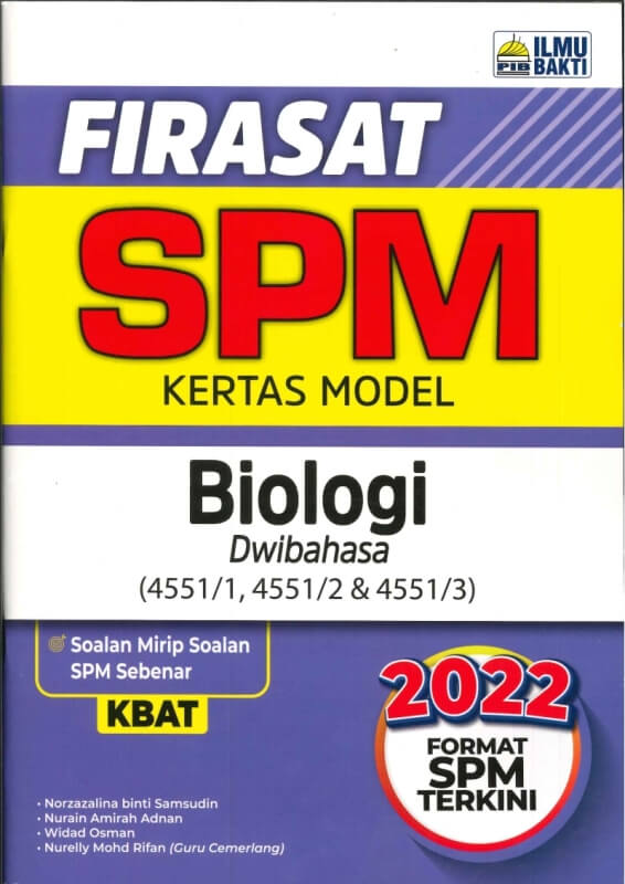 FIRASAT KERTAS MODEL BIOLOGI(DWIBAHASA)(4551/1,4551/2 & 4551/3)SPM 2022