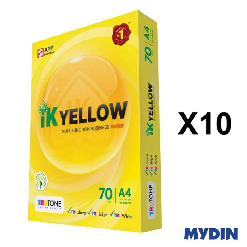 IK Yellow A4 Multifunction Business Paper (10 x 70gsm x 450’s)