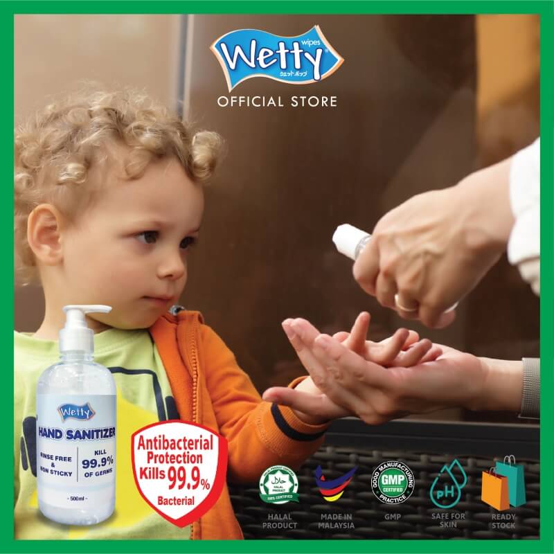 75% Alcohol Antibacterial Wetty Hand Sanitizer500ml (Gel Type)