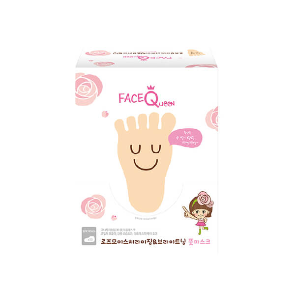 (FaceQueen)FaceQueen Rose Pink White Hydrating Foot Mask 10pcs (18g * 10pcs)