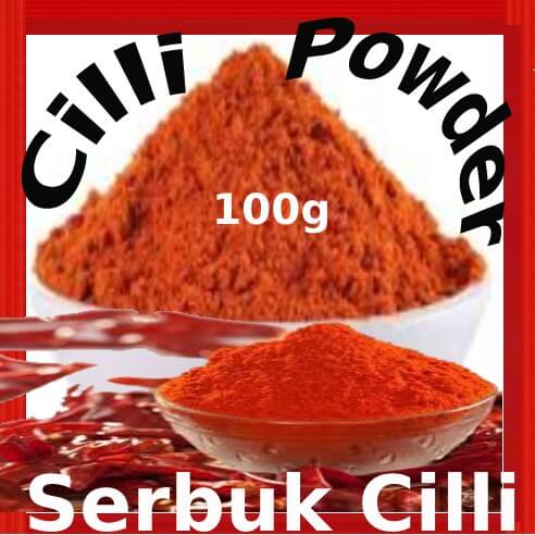 MURAH! SERBUK CILL KERING/ CILLI POWDER/ 100% PURE NATURE-HALAL- SHIP OUT WITHIN HOUR- 100g.