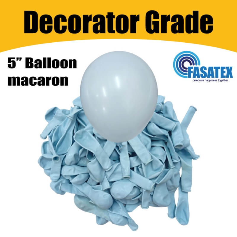 Fasatex 5 inch Round Macaron Light Blue Latex Balloon 100pcs