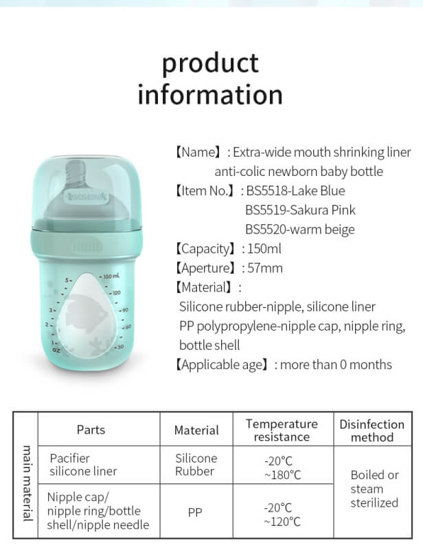 Babisil Anti-colic Silicone Feeding Bottle