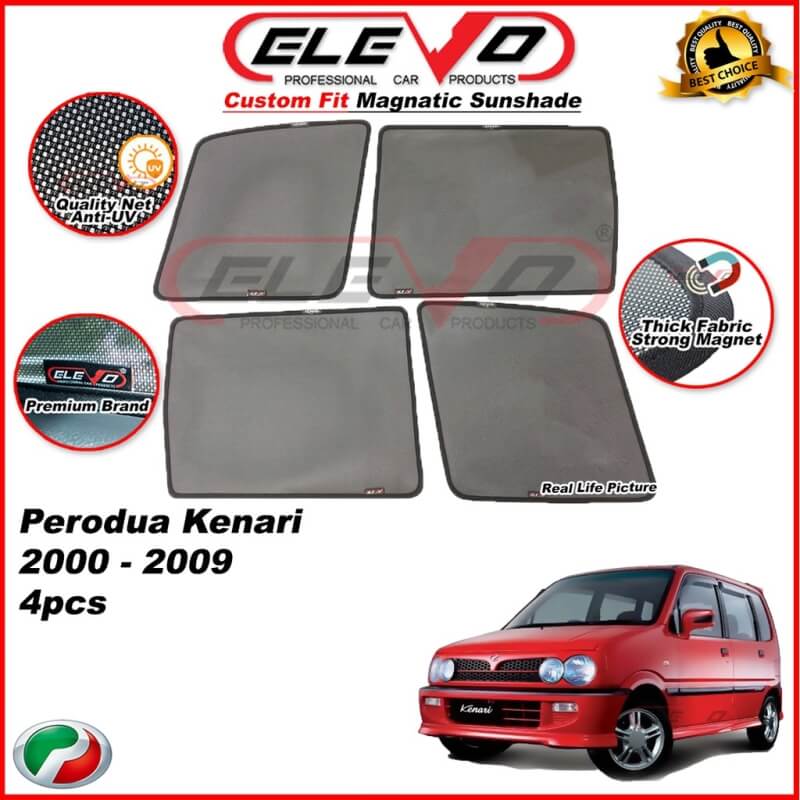 ELEVO perodua Kenari Magnetic custom fit sunshade (premium quality)4pcs
