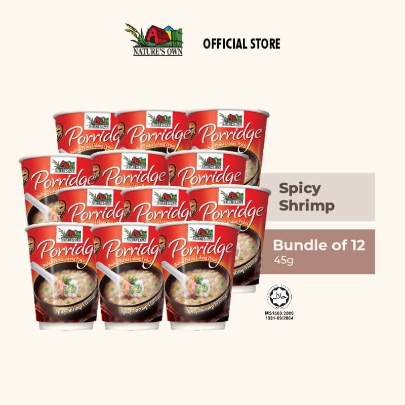 Nature’s Own 3 Minutes Porridge Bundle - Spicy Shrimp (12 Pcs)