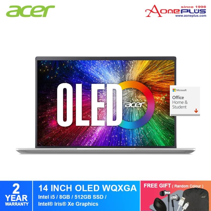 Acer Swift 3 OLED SF314-71-543V Notebook NX.KAVSM.004 Steel Grey| Intel i5-12500H| 8GB Ram| 512GB SSD | Intel Iris Xe Graphics| 14-Inch OLED| Window 11| Preloaded Microsoft Office Home & Student