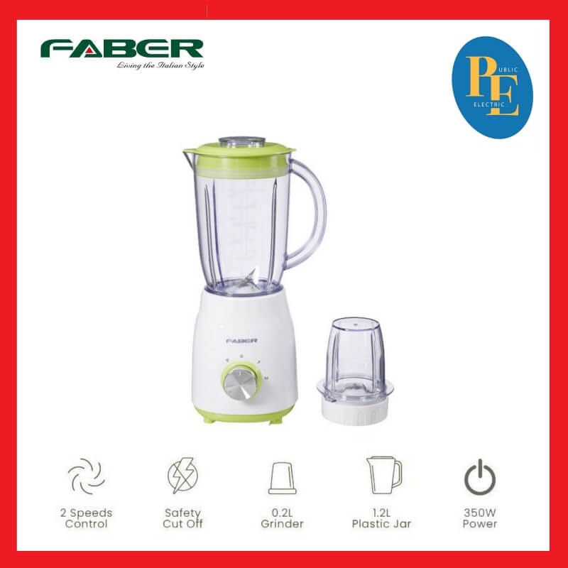 Faber 1.2L Plastic Jar & 0.2L Grinder Food Blender - FBG BLENDY P1211