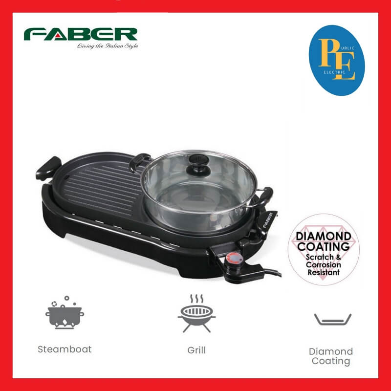 Faber 2-in-1 BBQ Grill & Steamboat - FBQ PARTY GRILL 899