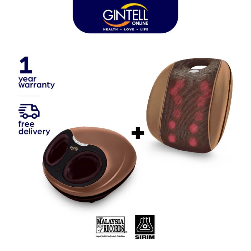 [FREE Shipping] GINTELL G-Beetle EZ Foot Massager + G-Resto Massage Cushion