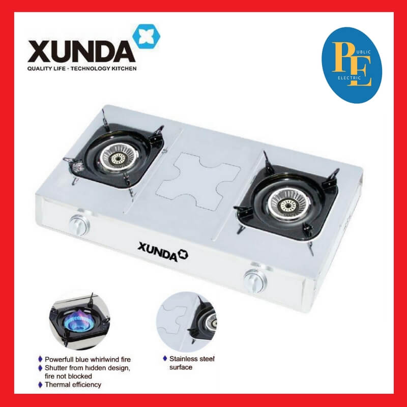 XUNDA 4.5kW Stainless Steel Gas Stove Gas Cooker - 2-N9