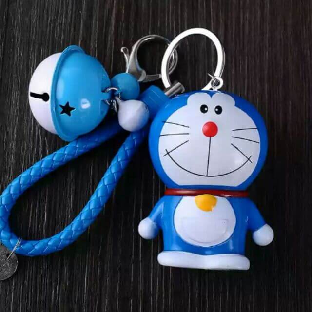 Doraemon Cute Keychain Blue Bell Key Chain