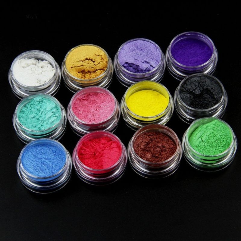 [IN STOCK NOW!!!] MURAH GILER!!! 12 COLORS MICA PIGMENT POWDER FOR SOAP, COSMETIC, MAKEUP (ONE SET)