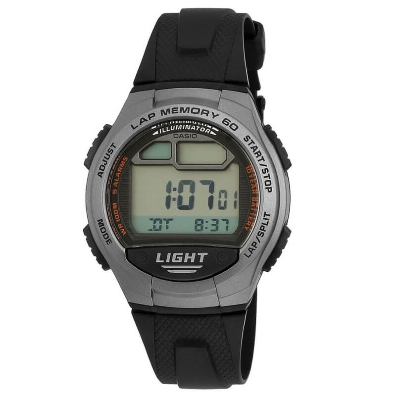 Casio Men's W734-1AV Black Resin Quartz Watch with Digital Dial