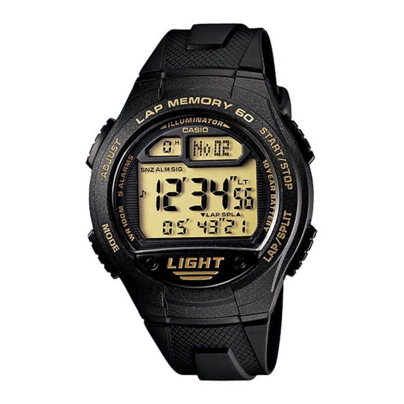 Casio Men's W734-9AV Black Resin Quartz Watch with Digital Dial