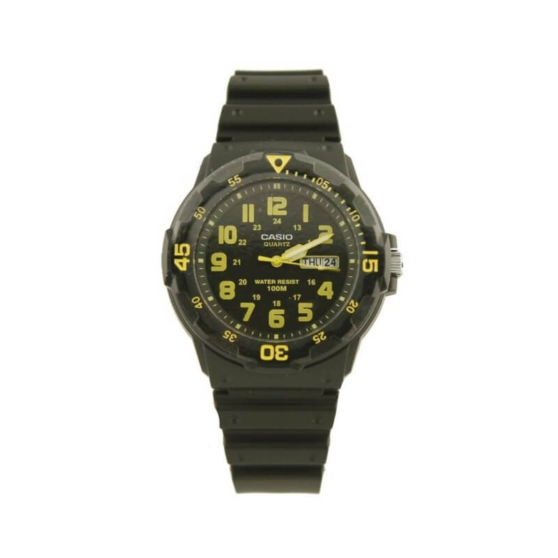 Casio Men's Sport Black/Yellow Analog Dive Watch MRW-200H-9BVDF