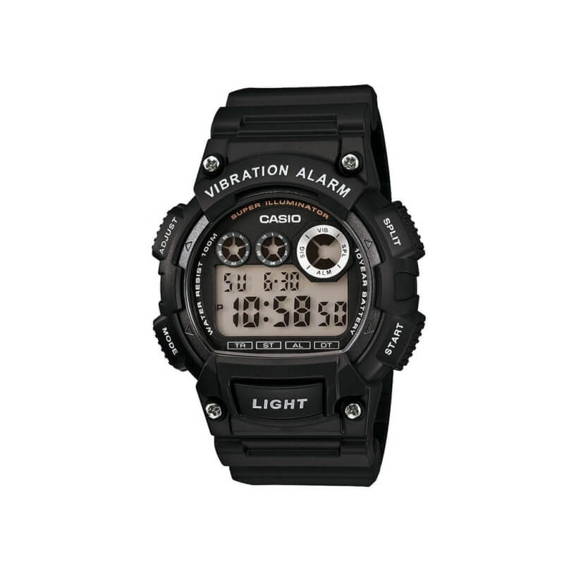 Casio Men's Core W735H-1AV Black Resin Quartz Watch with Digital Dial