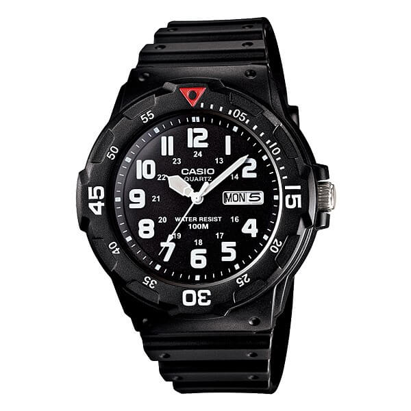 Casio Men's MRW200H-1B2V Black Resin Quartz Watch with Black Dial black