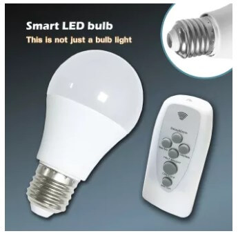 LED intelligent wireless on off remote control bulb, three-level color temperature control Lampu wireless