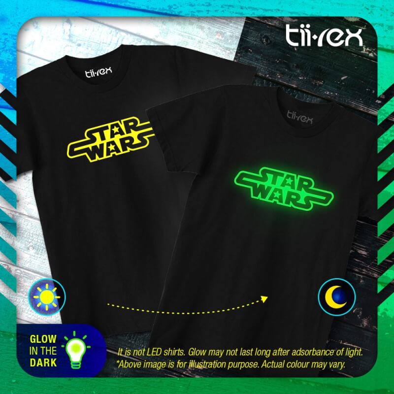 Tii-Rex Star Wars Iconic Premium Cotton Glow In The Dark Unisex Graphic T-Shirt