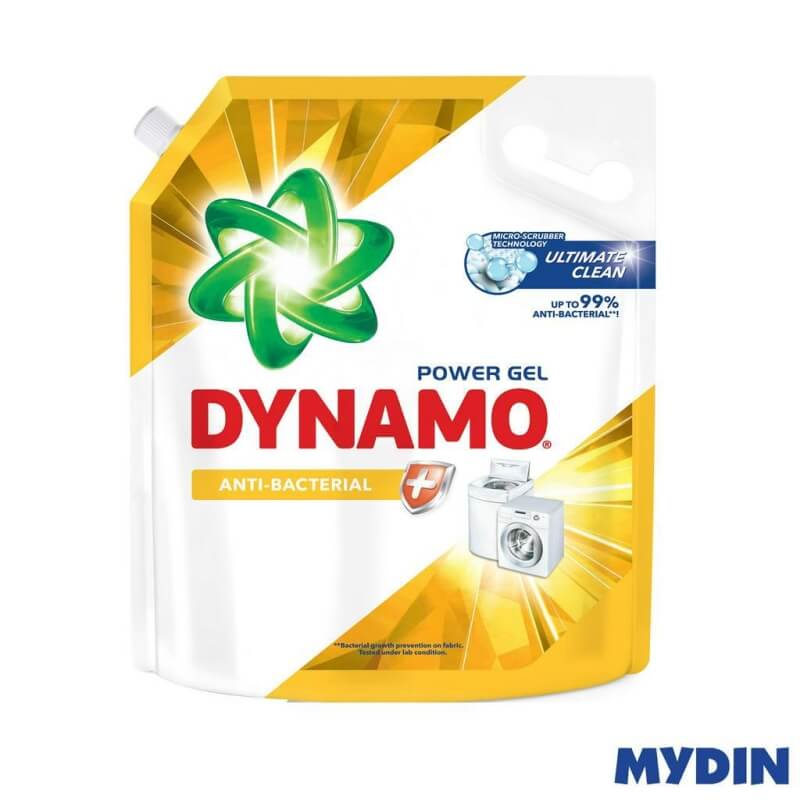 Dynamo Power Gel Anti-Bacterial Concentrated Liquid Detergent (3Kg)