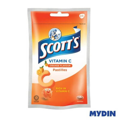 Scott’s Vitamin C Pastilles 30g - Orange (15s) Zipper Bag