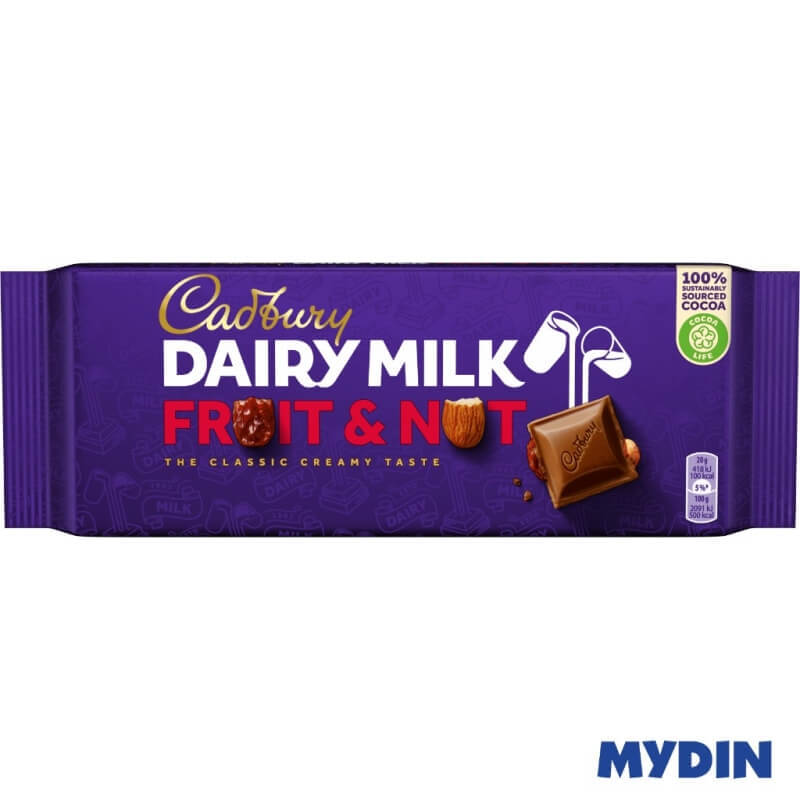 Cadbury Dairy Milk Fruit & Nut Chocolate Bar (180g)