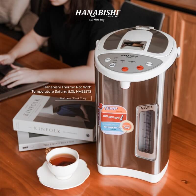 Hanabishi Thermo Pot (5.0L) HA855TS - Stainless Steel Body