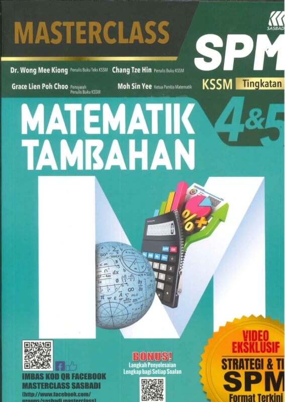 MASTERCLASS MATEMATIK TAMBAHAN TINGKATAN 4&5 KSSM SPM 2023