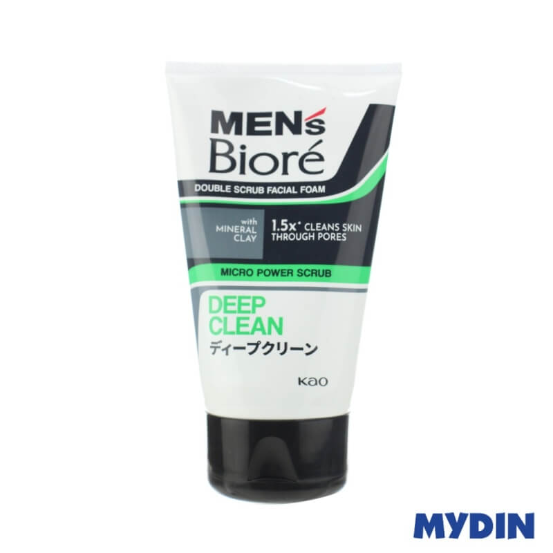 Men’s Biore Double Scrub Facial Foam Deep Clean (100g)