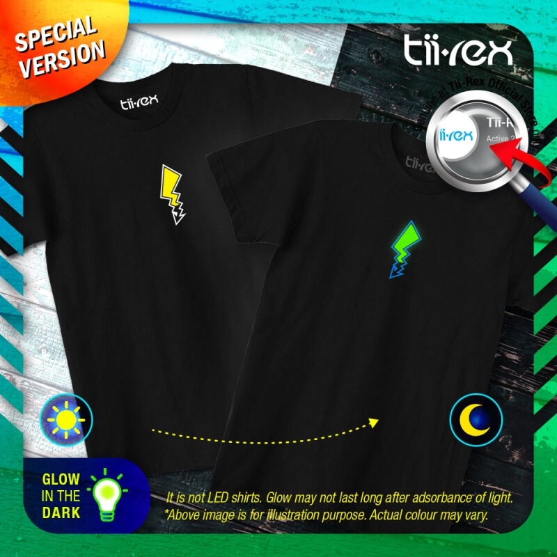 Tii-Rex Poke Mon Pikachiu Premium Design Glow In The Dark Unisex Cotton T-Shirt