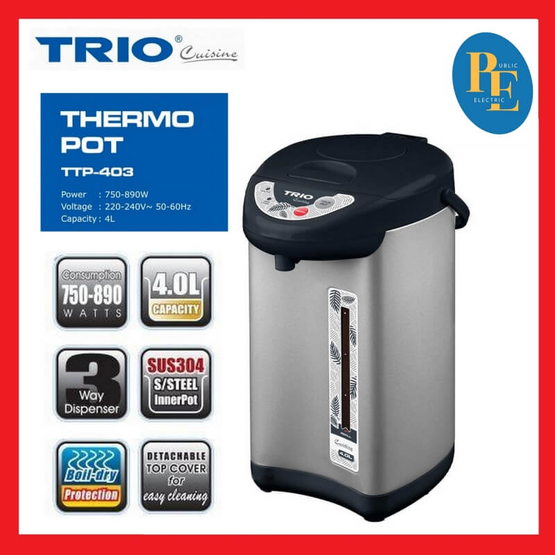 Trio 4.0L / 5.0L Electric Thermo Pot Thermopot - TTP-403 / TTP-503