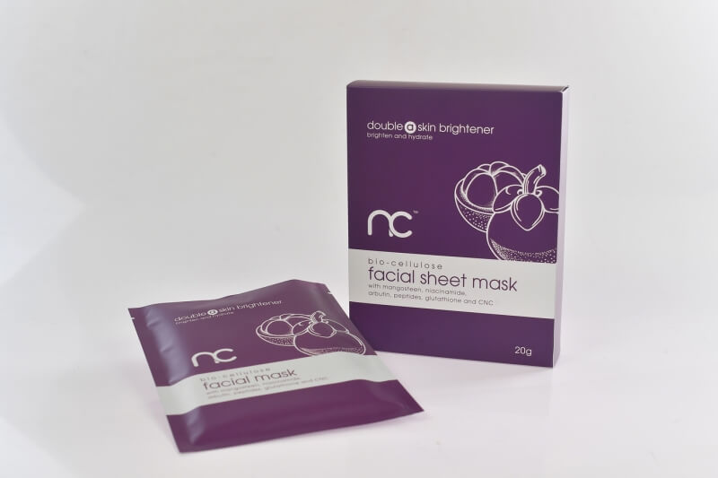 Double A Skin Brightener Facial Mask (4 Bio-Cellulose Facial Sheet Masks)