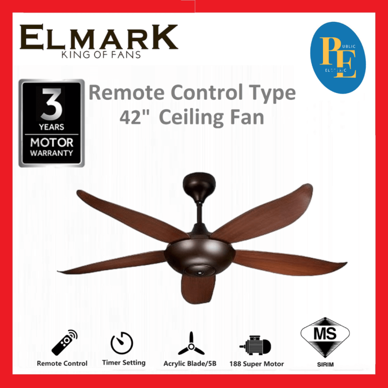 Elmark 42\'+String.fromCharCode(34)+\' Remote Control Type Baby Fan Ceiling Fan - KL101-ATOM