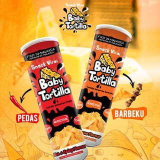 Keropok Tortilla Chip Nanchos Pedas (Spicy) 105gm