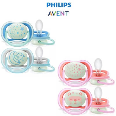Philips Avent Ultra Air Night Time Glow In Dark Soother (6-18 Month) Twin Pack - 2pcs