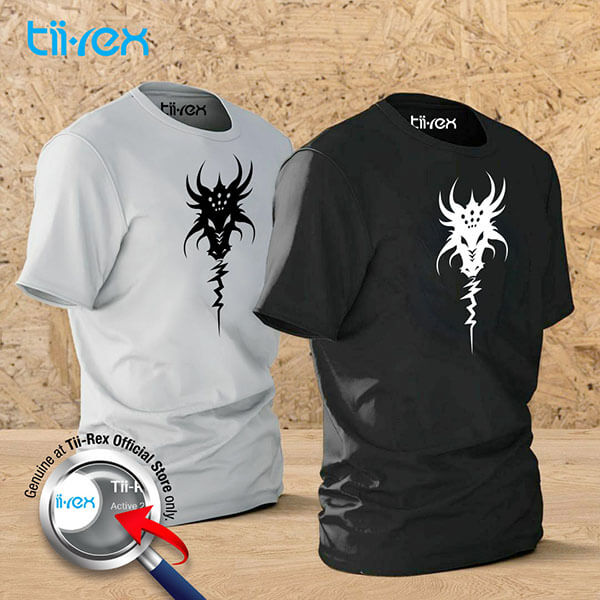 Tii-Rex Dragon Art Tattoo Style Black & White Streetwear Trending Premium Graphic T-Shirt