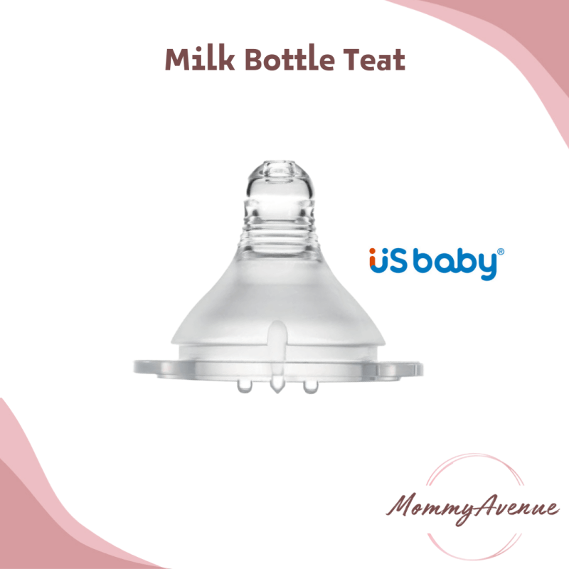 US Baby Teat Silicone Baby Nipple Milk Bottle - Size S/M/L