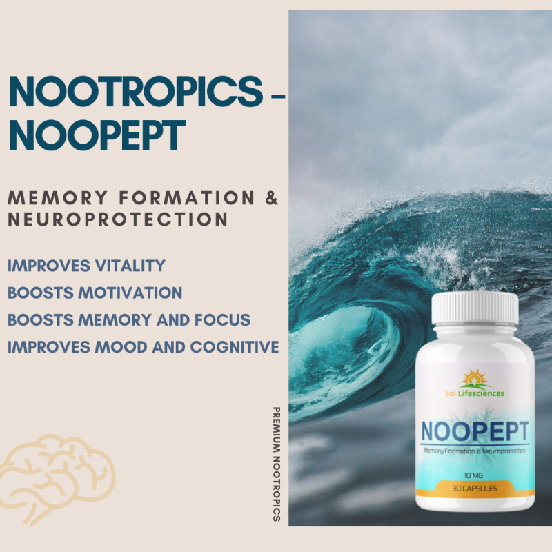 Nootropic (Noopept 10mg) 30 capsules/bottle