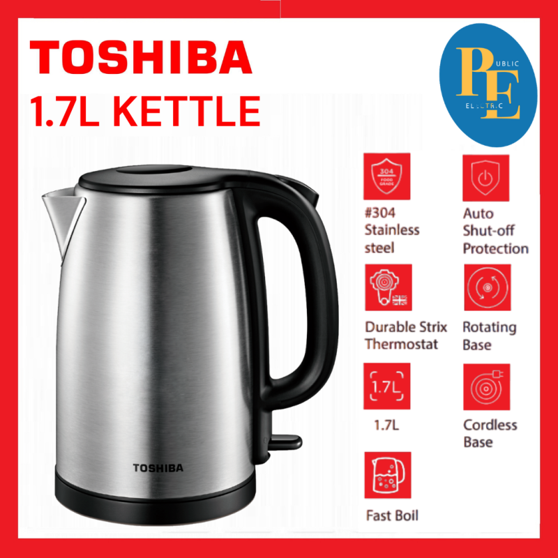 Toshiba Stainless Steel Electric Jug Kettle 1.7L - KT-17SH1NMY